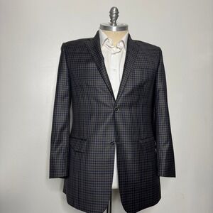 G. Manzoni Reda Milano Blazer Mens 42 Drop 6L Plaid Wool‎ Sport Coat Italy